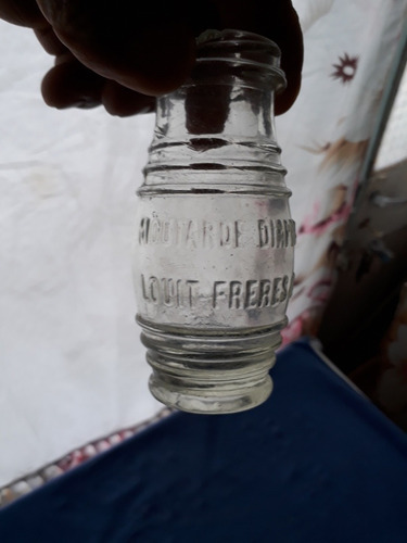 Antiguo Frasco De Moutarde Diaphane Louit Freres Y Cia (Usado)
