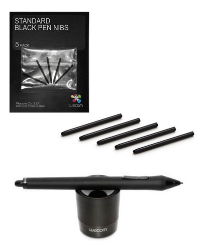 Lapiz Wacom Grip Pen Kp501e2 + 5 Puntas Repuesto Ack20001