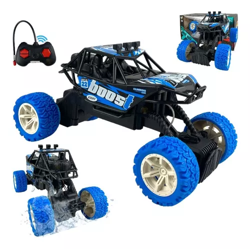 Carrinho Controle Remoto 4x4 Monster Truck Rc Bateria Recarregavel Rally  Brinquedo Menino