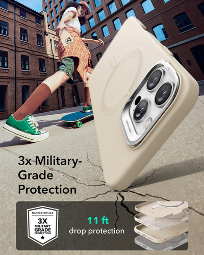 Funda De Silicona Esr Con Soporte Para iPhone 16 Pro Max Light