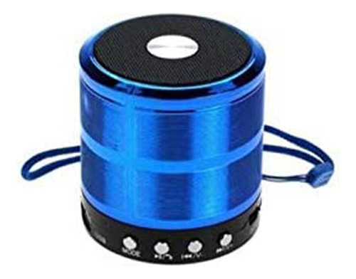Caixa De Som Portatil Mini Radio Portatil 887 - Azul