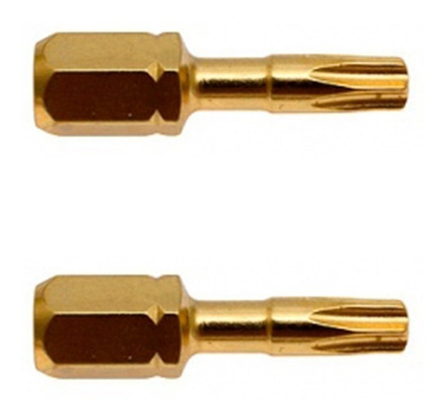 2 Puntas Atornilladoras Makita T25 Impact Gold 25 Mm B-28422