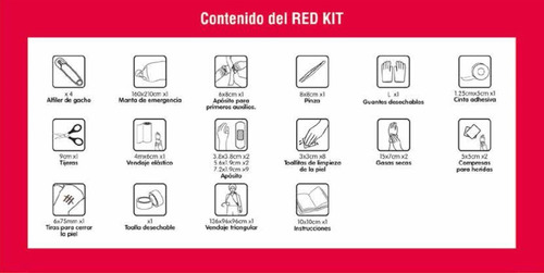 Imagen 5 de 6 de Botiquin Primeros Auxilios 40 Elementos Apto Vtv Oficina