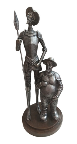 Figura Quijote Y Sancho Color Metálico Opaco / Runn