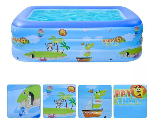 Piscina Inflable Family Pool Niños Rectangular 1,30 Metros