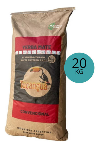 Yerba Tucangua Convencional Misionera Paquete X20kg