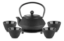 Comprar Tetera Hierro Fundido+posa Tetera+infusor Ac Inox+ 4 Cuencos