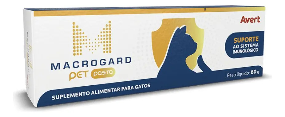 Macrogard Pet Pasta Avert Para Gatos Sistema Imunológico 60g