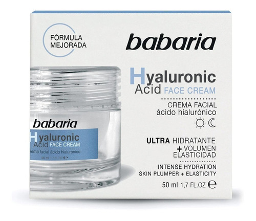 Crema Facial De Ácido Hialurónico Hidratante 50ml. Babaria Tipo De Piel Todo Tipo De Piel