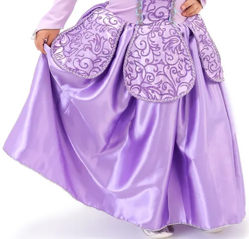 Vestido Fantasia Princesinha Sofia (Festa) + Acessórios + Frete Grátis –  Tudo Mamães