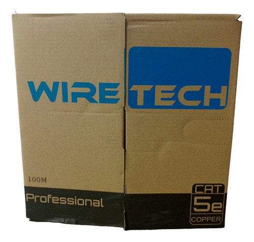 Cable Utp Cat 5e Bobina De 100 Mts 100% Cobre Marca Wiretech