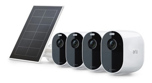 Câmera Arlo Essential Spotlight Com Painel Solar - 4 Câmeras