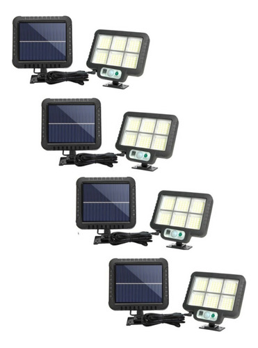 Pack X4 Foco Led Focos Exteriores Foco Led Solar 250 Watts