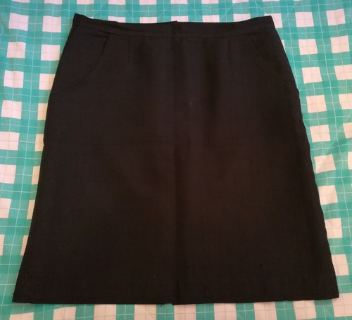 Falda Negra Corte Recto De Dama Talla 46 (m)