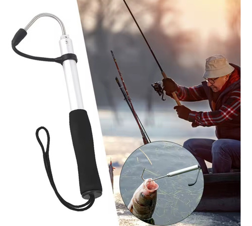 Gancho De Pesca Retractil Aluminio Inoxidable 28cm-60cm