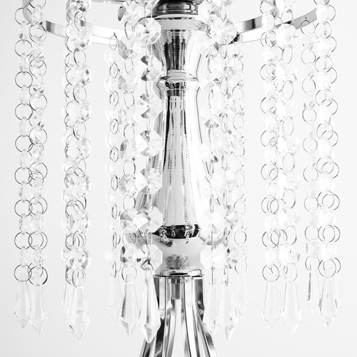 Candelero Elegante Centro De Mesa Candelabro Plata Grande