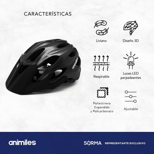 Imagen 2 de 10 de Casco De Bicicleta Regulable Con Visera Ventilacion