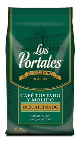 Café Molido Los Portales Gourmet Descafeinado 454g (2bolsas)