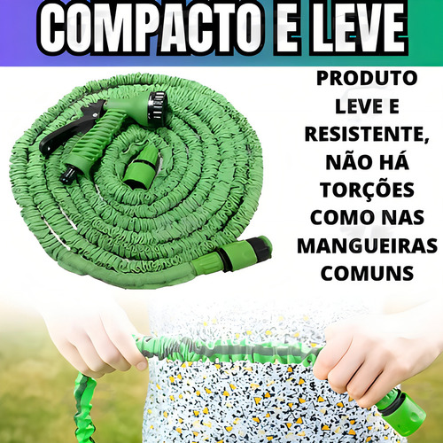 Mangueira 30 Metros Retrátil Flexível Reforçada Expansível Aleatorio