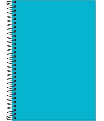  Tilibra CADERNO 1/4 CAPA PLÁSTICA CADERNO 1/4 ESP.CAPA PLÁSTICA S/PAUTA NEON 80F 80 folhas  lisas unidade x 1 néon cor azul