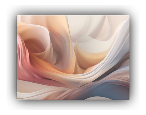 30x20cm Cuadro Abstracto Horizontal Intenso En Colores Tenue