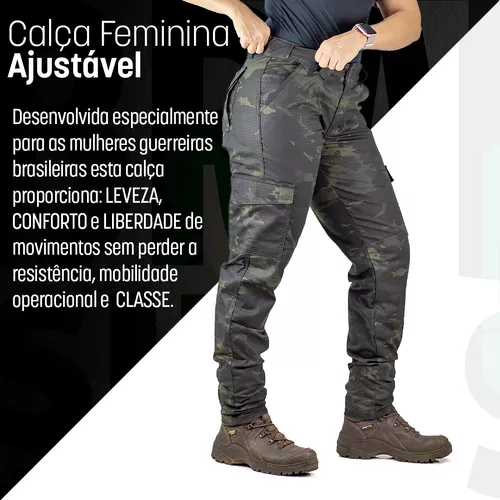 Calça Elástico Azul Noturno - Roupas Femininas