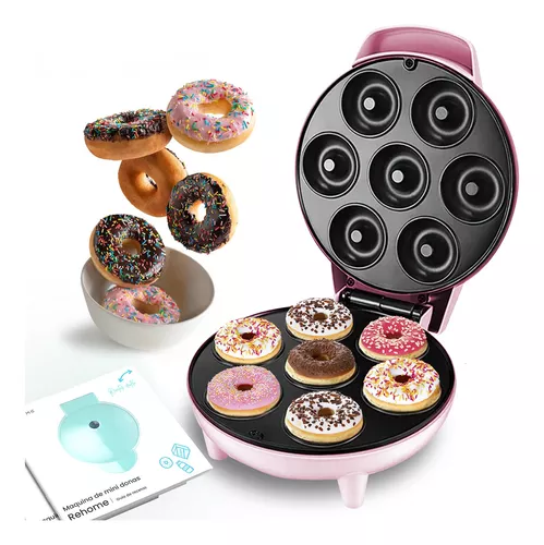 Máquina Mini Donas Hace 7 Donuts En Minutos No Se Pega. Rosa Color Rosa