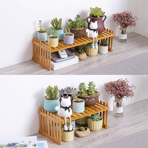 Estante Para Plantas De Bambú, Encimera, Macetero, Balcón