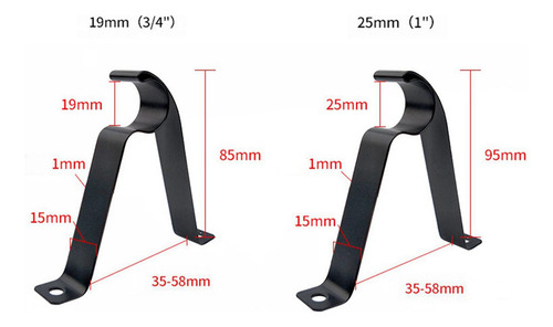 6 Elegantes Soportes Para Barras De Cortina Para 6 Piezas