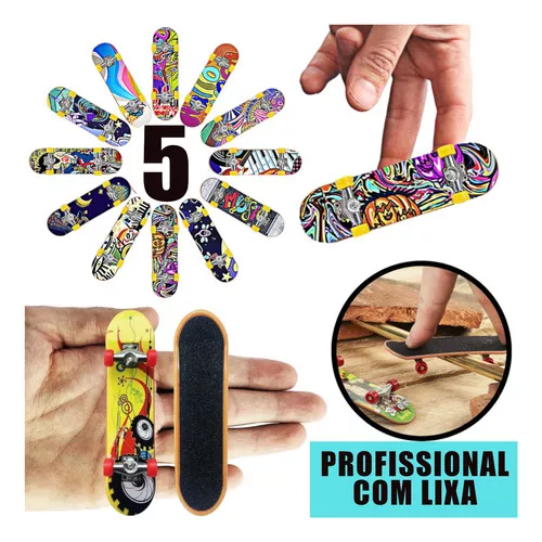 5 Skate Dedo Profissional Shape Com Lixa Para Rampa Pista