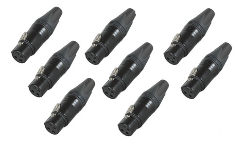 Neutrik® Nc3fxx® 8 Conectores Xlr Negro Hembra Nuevo Envio M