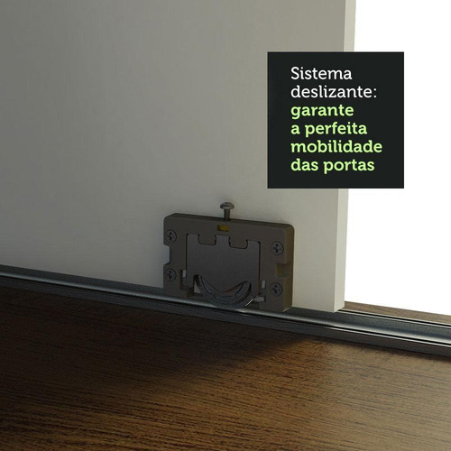 Guarda-roupa Casal Austin 4 Portas 3 Gavetas Rustic