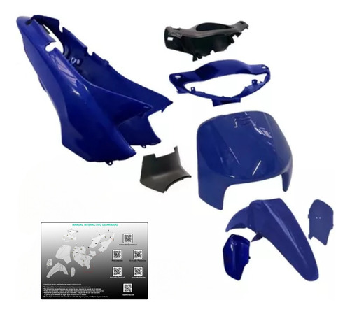 Kit Plasticos Carenado Honda Biz 110 + Calcos De Regalo