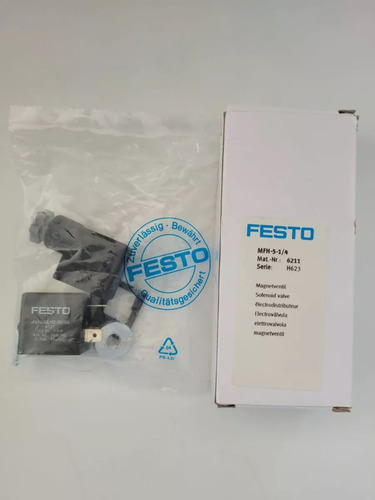 Válvula Festo Mfh 5- 1/8 Solenoide 5/2 Vias + Bobina 24vdc