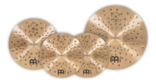 Kit De Pratos De Bateria Meinl Pure Alloy Hammered 15/18/22