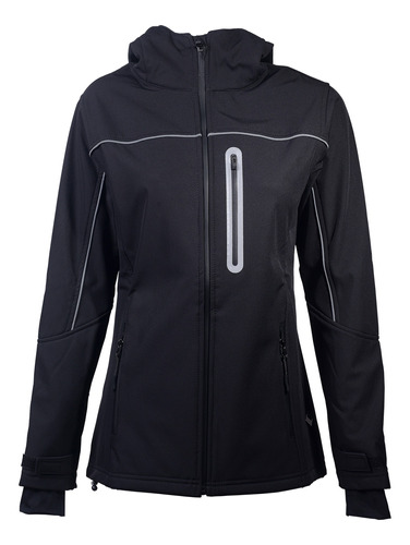 Campera Softshell Dama Negra Termica Impermeable Mujer Nieve