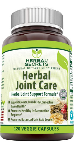 Herbal Secrets Herbal Joint Care 120 Cápsulas Sabor Sin sabor