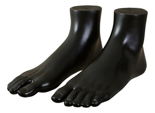 Pie De Mano Liso Negro Para Exhibir Anillos Zapatos