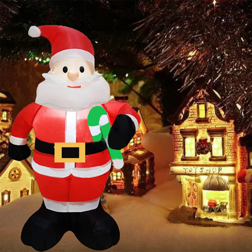 Papá Noel Inflable Navideño Para Decoración De Exteriores