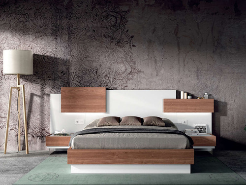 Imagen 2 de 6 de Cama Moderna Inv-1036 Venecia Clasic (missidream) +obsequio