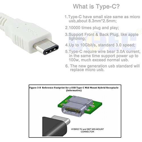 Cabina De Datos Usb 3.0 Tipo C Macho A Usb 3.0 Macho Estánda