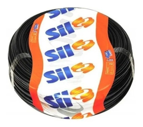 Cabo unipolar SIL FlexSil 750 V 1x2.5mm² preto x 100m