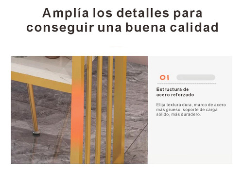 100cm Mesa Para Manicura Texturizada Marmol Con Un Cajón Y Tres Compartimentos Estilo Simple