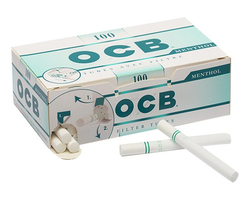 Tubo Ocb Mentolado Caja X 100 Unidades 