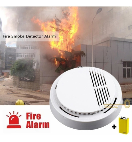 Alarma Inalambrico Detector Humo Contra Incendios Seguridad