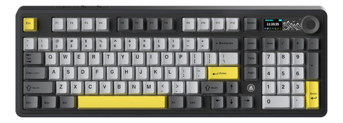 Teclado Mecánico Ajazz Ak980 Con Pantalla Tft 2.4g