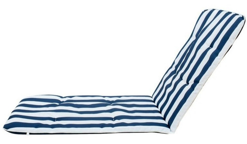 Imagen 5 de 5 de Cojín Colchoneta Para Reposera Azul 190x58cm Piscina Terraza