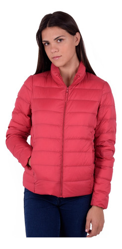 Campera Uniqlo De Mujer Rojo Coral 100% Original