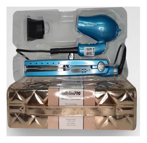 Plancha Nano Titanium 1 1/4 + Secador Viaje Babyliss Pro