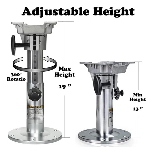 Pedestal De Asiento De Barco Altura Ajustable Y Bloqueo